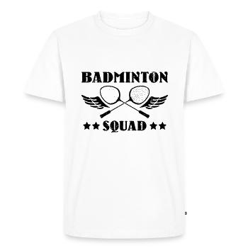 Badminton Sports Joueur de badminton professionnel - T-shirt Premium bio Homme - blanc - Devant - Nico (187cm)