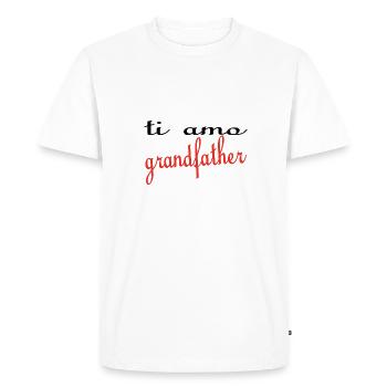 Ti amo grandfather - T-shirt Premium bio Homme - blanc - Devant - Nico (187cm)