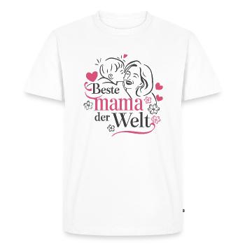 Toute la meilleure maman du monde - T-shirt Premium bio Homme - blanc - Devant - Nico (187cm)