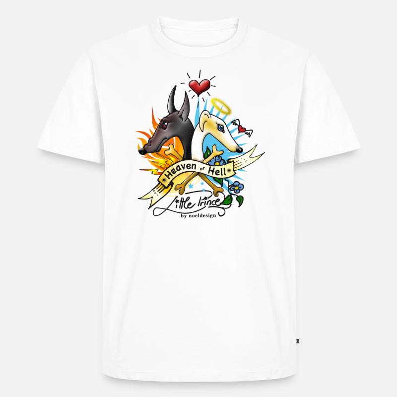 heaven_or_hell - Männer Premium Bio T-Shirt - Weiß