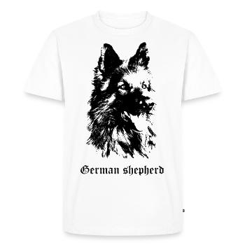 chien de race berger allemand - T-shirt Premium bio Homme - blanc - Devant - Nico (187cm)