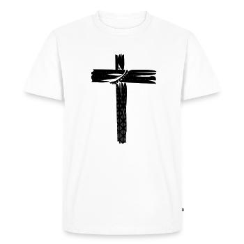Kreutz Trend Mode Design - T-shirt Premium bio Homme - blanc - Devant - Nico (187cm)