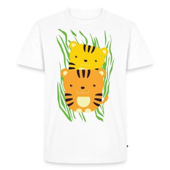 baby tigers - T-shirt Premium bio Homme - blanc - Devant - Nico (187cm)