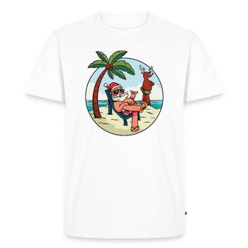 Christmas en July - T-shirt Premium bio Homme - blanc - Devant - Nico (187cm)