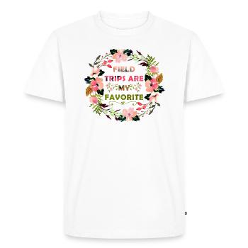 Field Trips Are My Favorite Funny School College - Men's Premium Organic T-Shirt - white - Front - Nico (187cm)