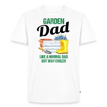 Jardin Papa Drôle Dire Cadeau Hommes - T-shirt Premium bio Homme - blanc - Devant - Nico (187cm)