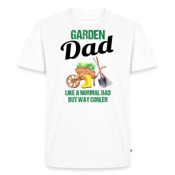 Jardin Papa Drôle Dire Cadeau Hommes - T-shirt Premium bio Homme - blanc - Devant - Nico (187cm)