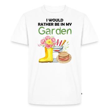 Jardin Drôle de dicton Jardinier amateur Idée cadeau - T-shirt Premium bio Homme - blanc - Devant - Nico (187cm)