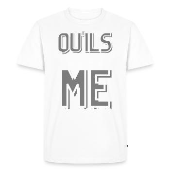 t-shirt qu'ils viennent me chercher - T-shirt Premium bio Homme - blanc - Devant - Nico (187cm)
