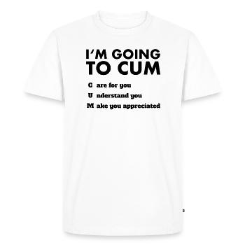 Je vais - T-shirt Premium bio Homme - blanc - Devant - Nico (187cm)