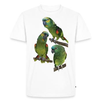L’amazone à front bleu - T-shirt Premium bio Homme - blanc - Devant - Nico (187cm)
