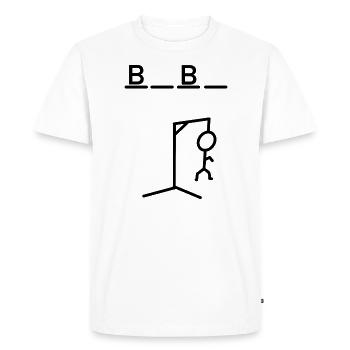 Galgenraten Hangman B_B_ par HOB Products - T-shirt Premium bio Homme - blanc - Devant - Nico (187cm)