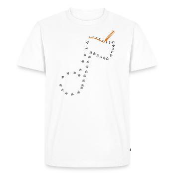 Peinture en chiffres Musiknote par HOB Products - T-shirt Premium bio Homme - blanc - Devant - Nico (187cm)