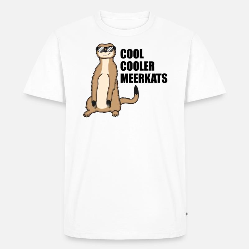 Cooles Erdmännchen Lustiger Spruch Geschenk - Männer Premium Bio T-Shirt - Weiß