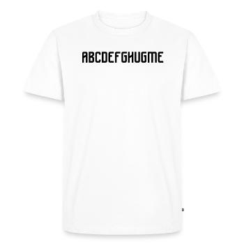 ABCDEFGHUGME Câlin Câlin - T-shirt Premium bio Homme - blanc - Devant - Nico (187cm)