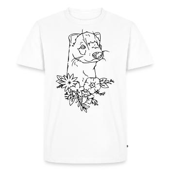 mink - Men's Premium Organic T-Shirt - white - Front - Nico (187cm)