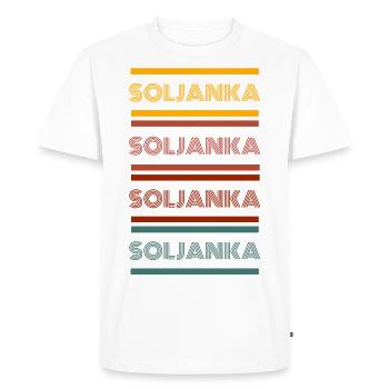 Retro Solyanka - Men's Premium Organic T-Shirt - white - Front - Nico (187cm)