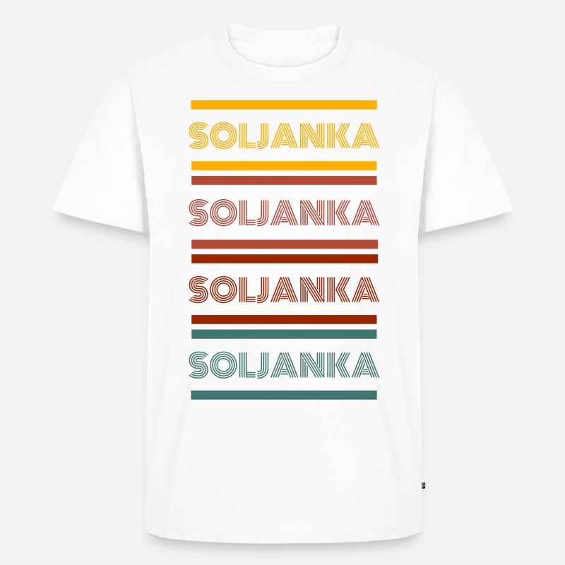 Retro Soljanka - Männer Premium Bio T-Shirt - Weiß