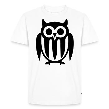 Petite chouette - T-shirt Premium bio Homme - blanc - Devant - Nico (187cm)