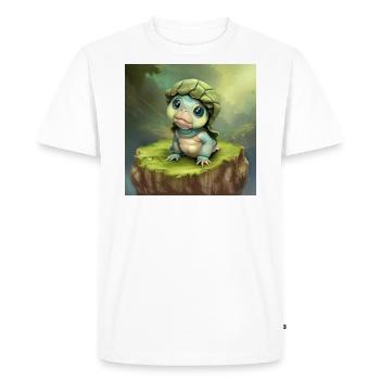 Adorable bébé tortue fantaisie - T-shirt Premium bio Homme - blanc - Devant - Nico (187cm)