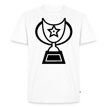 trophy - Men's Premium Organic T-Shirt - white - Front - Nico (187cm)
