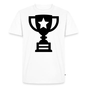 trophy - Men's Premium Organic T-Shirt - white - Front - Nico (187cm)