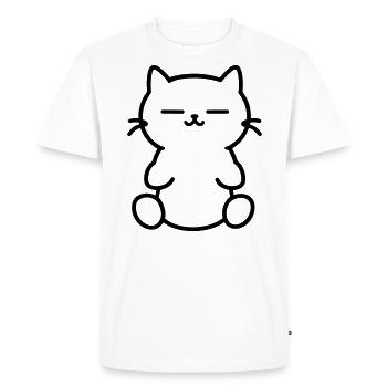 kitten - Men's Premium Organic T-Shirt - white - Front - Nico (187cm)