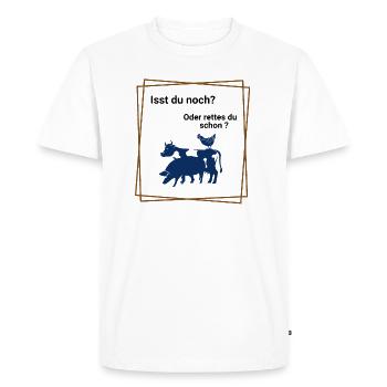 Animal Love - Men's Premium Organic T-Shirt - white - Front - Nico (187cm)