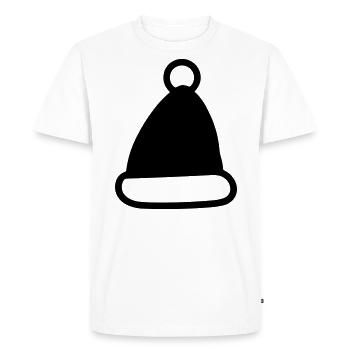 bonnet de noel - T-shirt Premium bio Homme - blanc - Devant - Nico (187cm)
