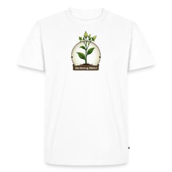 Gardening Addict Plant Emblem - Men's Premium Organic T-Shirt - white - Front - Nico (187cm)