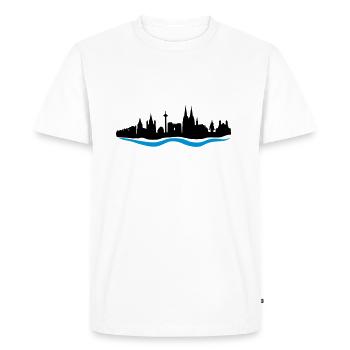 Cologne Skyline - T-shirt Premium bio Homme - blanc - Devant - Nico (187cm)