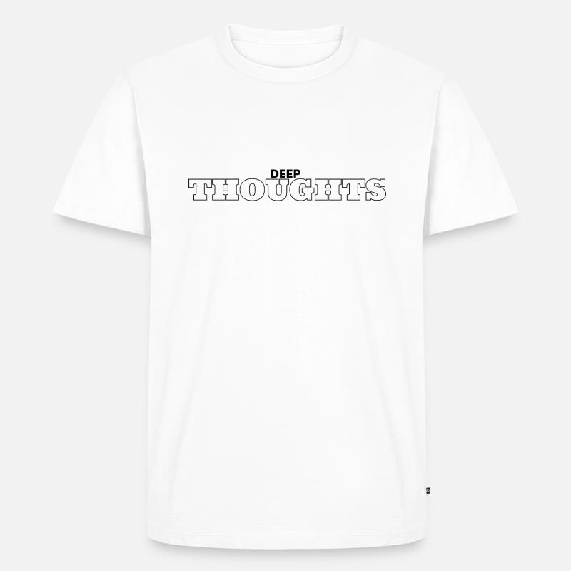 Deep Thoughts - Männer Premium Bio T-Shirt - Weiß