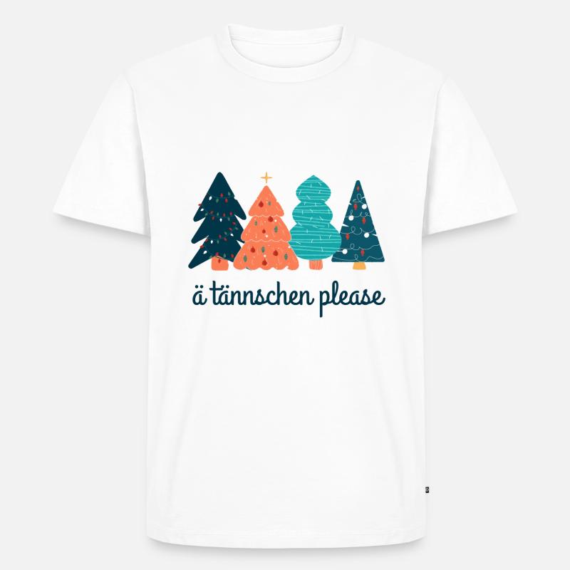 Ä tännschen please - Christmas Tree - Männer Premium Bio T-Shirt - Weiß