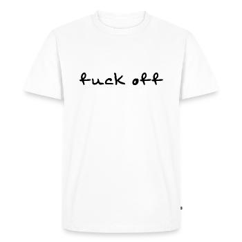 Chemise de merde - T-shirt Premium bio Homme - blanc - Devant - Nico (187cm)