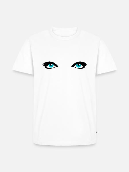 blue eyes - Men's Premium Organic T-Shirt - white