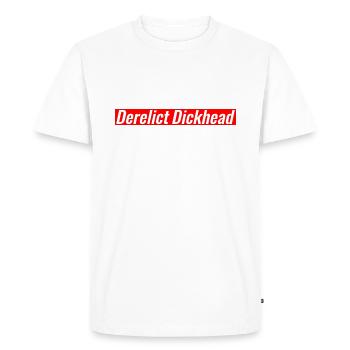 Trendy Dickhead - Men's Premium Organic T-Shirt - white - Front - Nico (187cm)