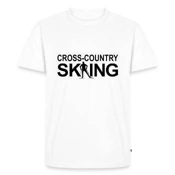 Ski de fond, Ski de fond - T-shirt Premium bio Homme - blanc - Devant - Nico (187cm)