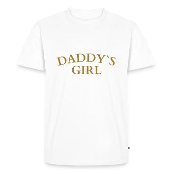 Fille à papa - T-shirt Premium bio Homme - blanc - Devant - Nico (187cm)