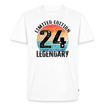 Joyeux anniversaire - 24e anniversaire - T-shirt Premium bio Homme - blanc - Devant - Nico (187cm)