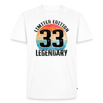 Happy Birthday - 33rd birthday - Men's Premium Organic T-Shirt - white - Front - Nico (187cm)