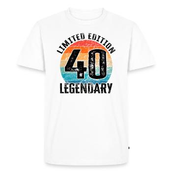 Joyeux anniversaire - 40e anniversaire - T-shirt Premium bio Homme - blanc - Devant - Nico (187cm)