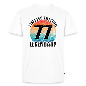 Joyeux anniversaire - 77e anniversaire - T-shirt Premium bio Homme - blanc - Devant - Nico (187cm)