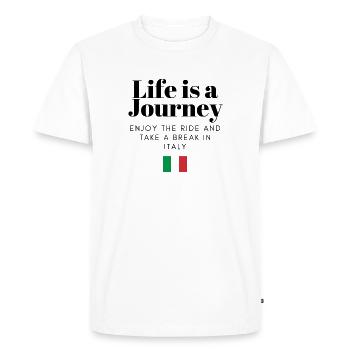Italy Travel - Men's Premium Organic T-Shirt - white - Front - Nico (187cm)