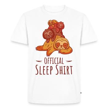 Chemise de sommeil officielle Sloth pour les fans de paresseux - T-shirt Premium bio Homme - blanc - Devant - Nico (187cm)