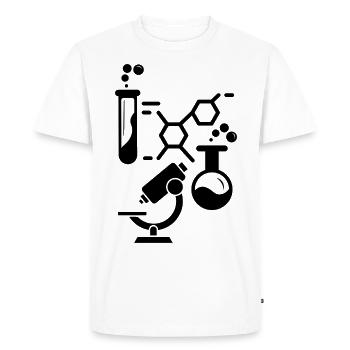 Neurons Chemistry Science Periodic Table Laboratory - Men's Premium Organic T-Shirt - white - Front - Nico (187cm)