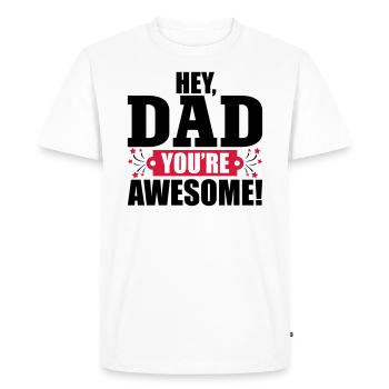 Papa awesome - T-shirt Premium bio Homme - blanc - Devant - Nico (187cm)