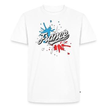 France - T-shirt Premium bio Homme - blanc - Devant - Nico (187cm)
