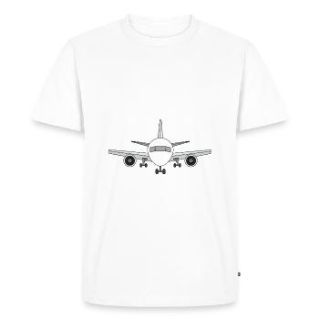 Mode Avion Silencieux - T-shirt Premium bio Homme - blanc - Devant - Nico (187cm)