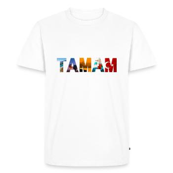Tamam Turquie - T-shirt Premium bio Homme - blanc - Devant - Nico (187cm)