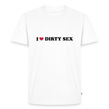 I Love Dirty Sex - T-shirt Premium bio Homme - blanc - Devant - Nico (187cm)